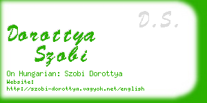 dorottya szobi business card